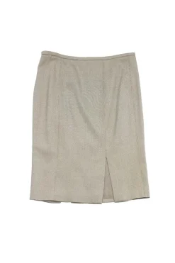 Armani Collezioni - Beige Wool Pencil Skirt Sz 4