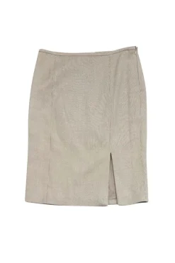 Armani Collezioni - Beige Wool Pencil Skirt Sz 4