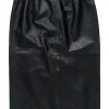 Armani Collezioni - Black Smooth Leather Midi Pencil Skirt w/ Vent Sz 10