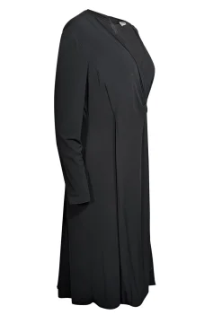 Armani Collezioni - Black V-Neckline Long Sleeve Dress Sz 16