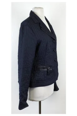 Armani Collezioni - Navy Quilted Nylon Jacket Sz 8