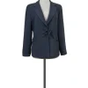 Armani Collezioni - Slate Blue Waist Tie Jacket Sz 12