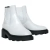 Ash - White “Mastro S” Booties w/ Black Chunky Sole Sz 10