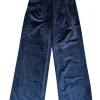 Assembly - Navy Blue Velvet Wide Leg Pants Sz M
