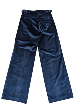Assembly - Navy Blue Velvet Wide Leg Pants Sz M