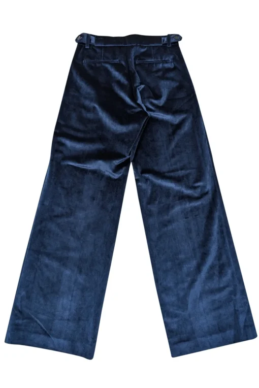Assembly - Navy Blue Velvet Wide Leg Pants Sz M