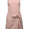 Auteur - Pink Sand Linen Blend Tie Front Mini Dress Sz M