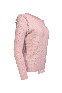 Autumn Cashmere - Lilac Textured Cashmere & Wool Blend Sweater Sz M