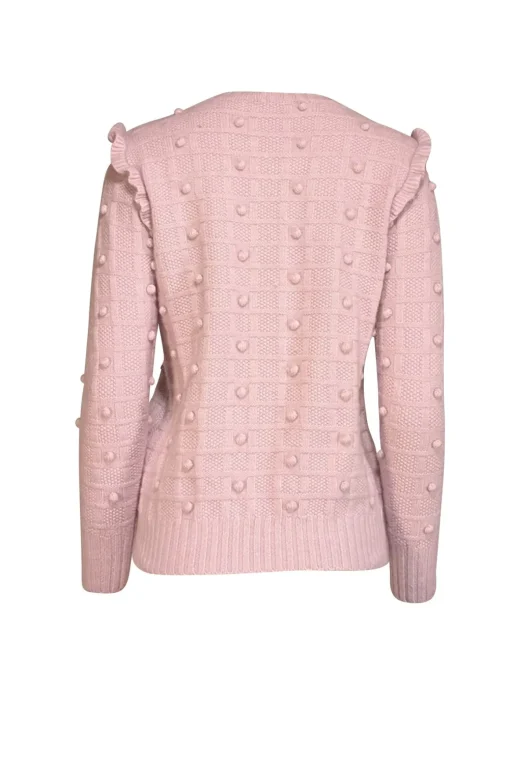 Autumn Cashmere - Lilac Textured Cashmere & Wool Blend Sweater Sz M