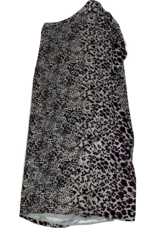 Badgley Mischka - Animal Print One Shoulder Maxi Sz XS
