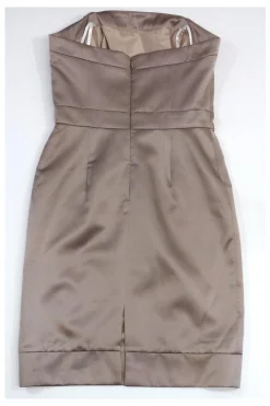 Badgley Mischka - Champagne Strapless Dress Sz 8