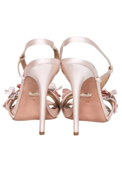 Badgley Mischka - Pink 3D Flower Open Toe Pumps Sz 7.5