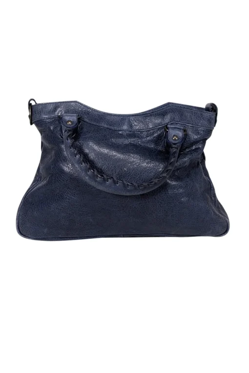 Balenciaga - Navy Leather City Crossbody Bag