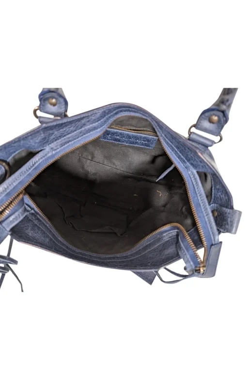 Balenciaga - Navy Leather City Crossbody Bag