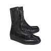 Bally - Black Patent Leather Shearling-Lined Boots Sz 9