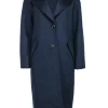 Banana Republic - Navy Wool Blend Long Coat Sz S