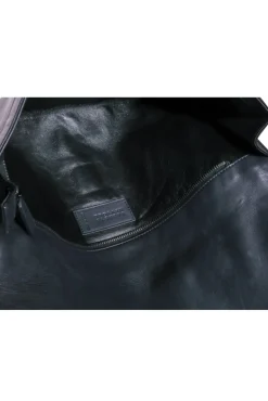 Barneys New York - Black Foldover Clutch w/ Tie Straps