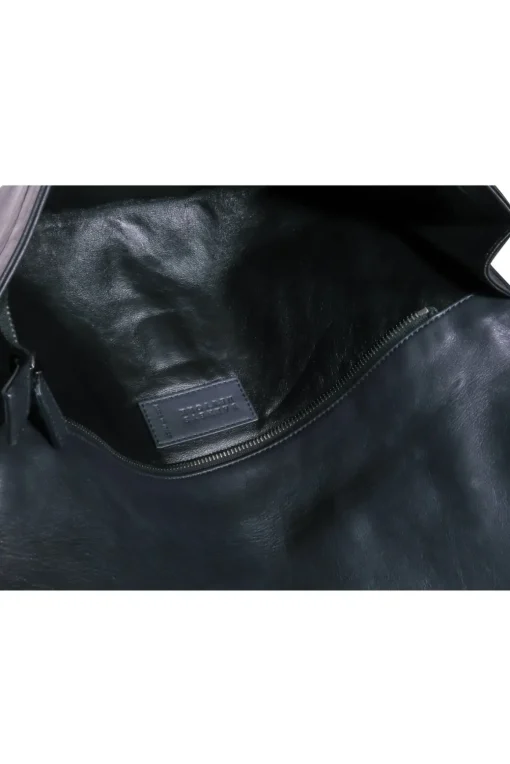 Barneys New York - Black Foldover Clutch w/ Tie Straps