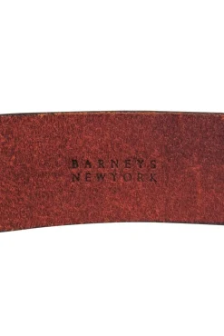 Barneys New York  - Brown Leather Belt w/ Solid Brass Hardware