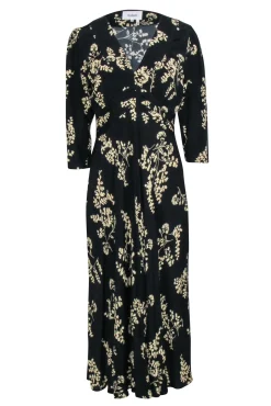 Ba&sh - Black & Ivory Floral Maxi Dress Sz M