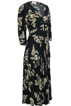 Ba&sh - Black & Ivory Floral Maxi Dress Sz M