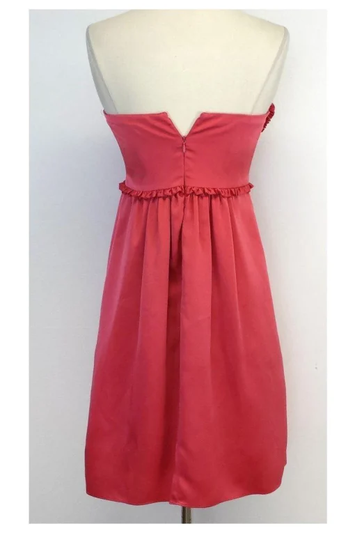 BCBG - Pink Silk Strapless Dress Sz 2