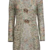 BCBG Max Azaria - Ivory, Green, Ornage, & Brown Mix Cardigan Sz M