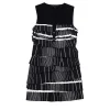 BCBG Max Azria - Black & White Tiered Shift Dress Sz XS