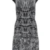 BCBG Max Azria - Black & White Striped Knit Dress Sz XXS