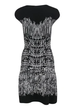 BCBG Max Azria - Black & White Striped Knit Dress Sz XXS