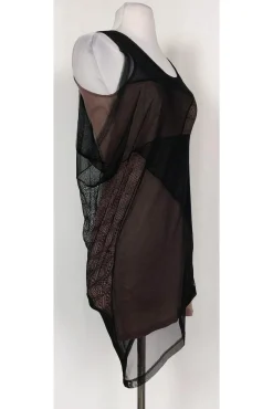 BCBG Max Azria - Black Mesh Tank Top Sz XXS