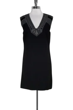 BCBG Max Azria - Black Mirrored Shoulders Dress Sz S