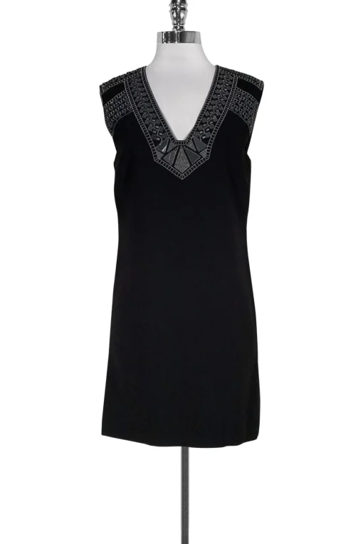 BCBG Max Azria - Black Mirrored Shoulders Dress Sz S