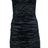 BCBG Max Azria - Black Ruched Strapless Mini Dress Sz 2