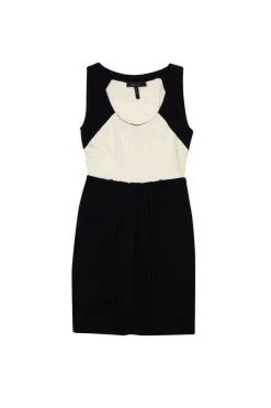 BCBG Max Azria - Cream & Black Colorblock Dress Sz XS