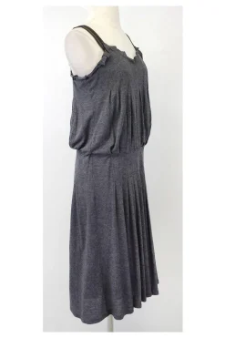 BCBG Max Azria - Gray Wool Blend Ribbed Knit Dress Sz XS