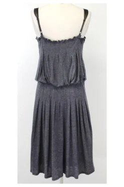 BCBG Max Azria - Gray Wool Blend Ribbed Knit Dress Sz XS