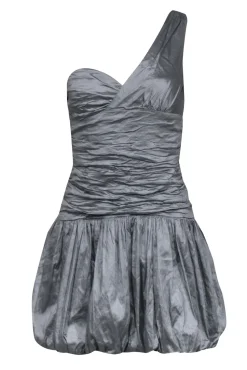 BCBG Max Azria - Grey One Shoulder Bubble Dress Sz 4