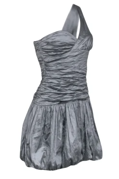 BCBG Max Azria - Grey One Shoulder Bubble Dress Sz 4