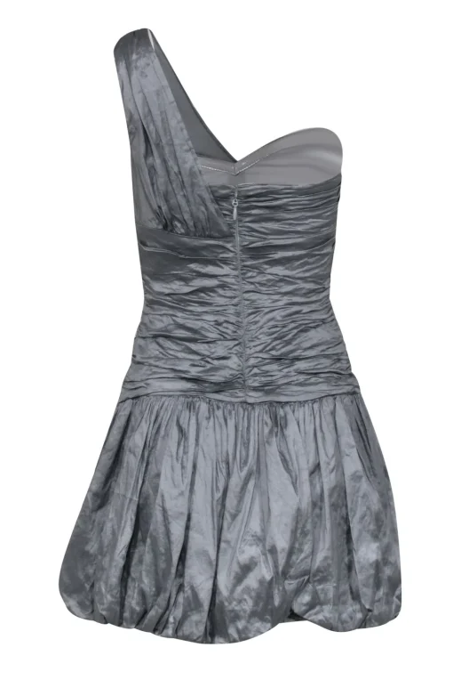 BCBG Max Azria - Grey One Shoulder Bubble Dress Sz 4