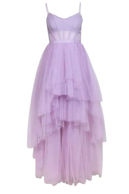 BCBG Max Azria - Lavender Tulle Sleeveless Formal Dress Sz 4
