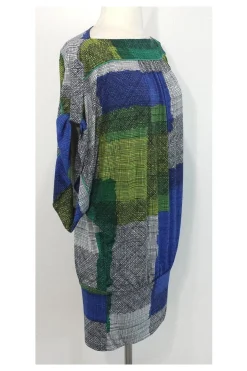 BCBG Max Azria - Line Print Flutter Sleeve Shirt Dress Sz XS