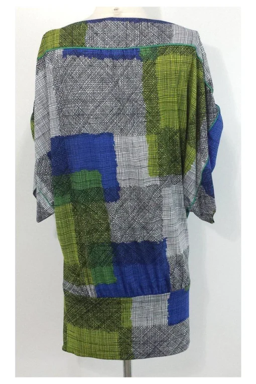 BCBG Max Azria - Line Print Flutter Sleeve Shirt Dress Sz XS