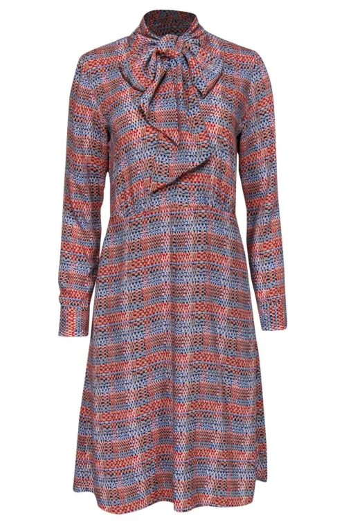 BCBG Max Azria - Multicolored Patterned Cocktail Dress Sz 2