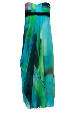 BCBG Max Azria - Multicolor Strapless Maxi Dress Sz 2