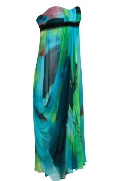 BCBG Max Azria - Multicolor Strapless Maxi Dress Sz 2