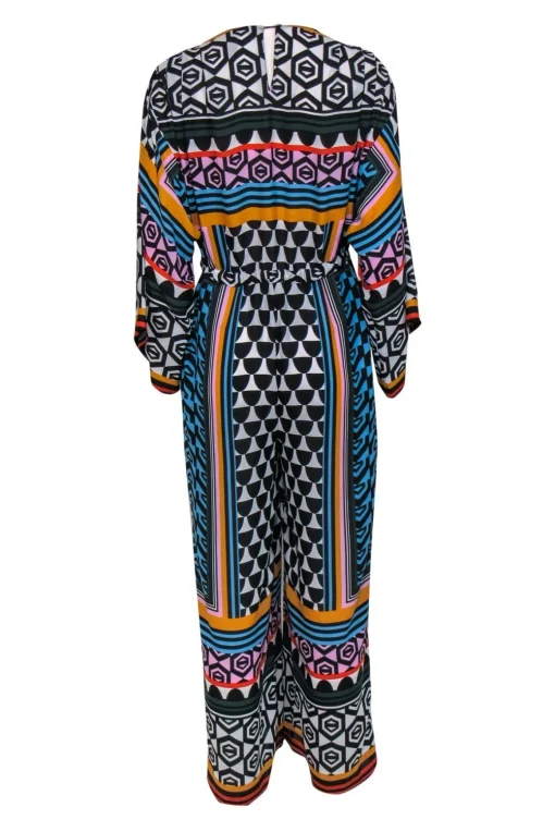 BCBG Max Azria - Multicolor Printed Dolman Sleeve Jumpsuit Sz XXS