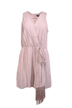BCBG Max Azria - Muted Pink textured Sleeveless Romper Sz 8