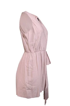 BCBG Max Azria - Muted Pink textured Sleeveless Romper Sz 8