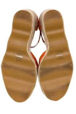BCBG Max Azria - Orange Suede Espadrille Wedges Sz 7